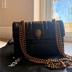 Kurt Geiger Black Crossbody Bag with Bronze Chain